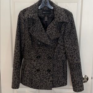 Victoria Secret Gray Leopard Peacoat size 4